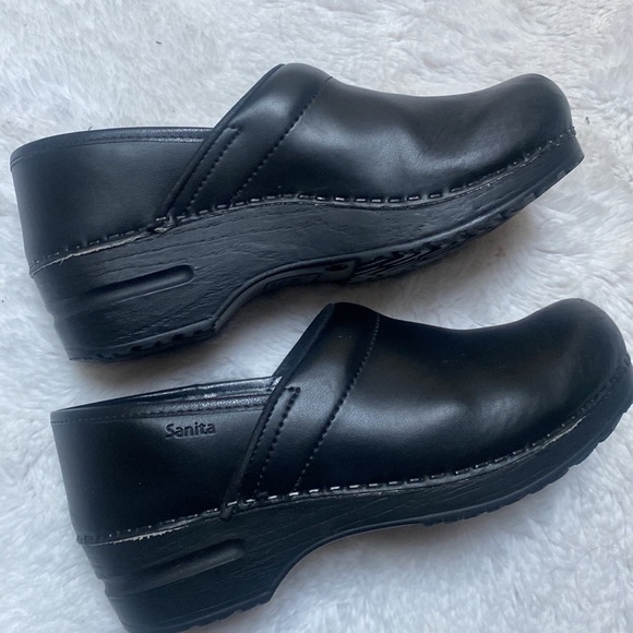 Sanita Shoes - Sanita 7.5 - 8 (38)Clogs Comfort Professional Shoes Black Nursing Walking